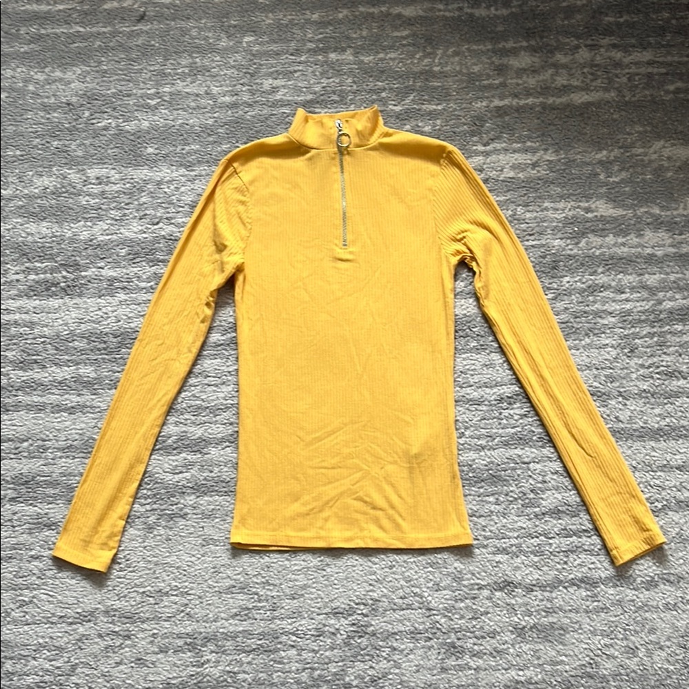 New Look Mustard Long Sleeve Top with Zip